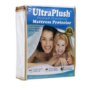 KING SIZE WATERPROOF HYPOALLERGENIC MATTRESS PROTECTOR ULTRA BLOCK ULTRA PLUSH